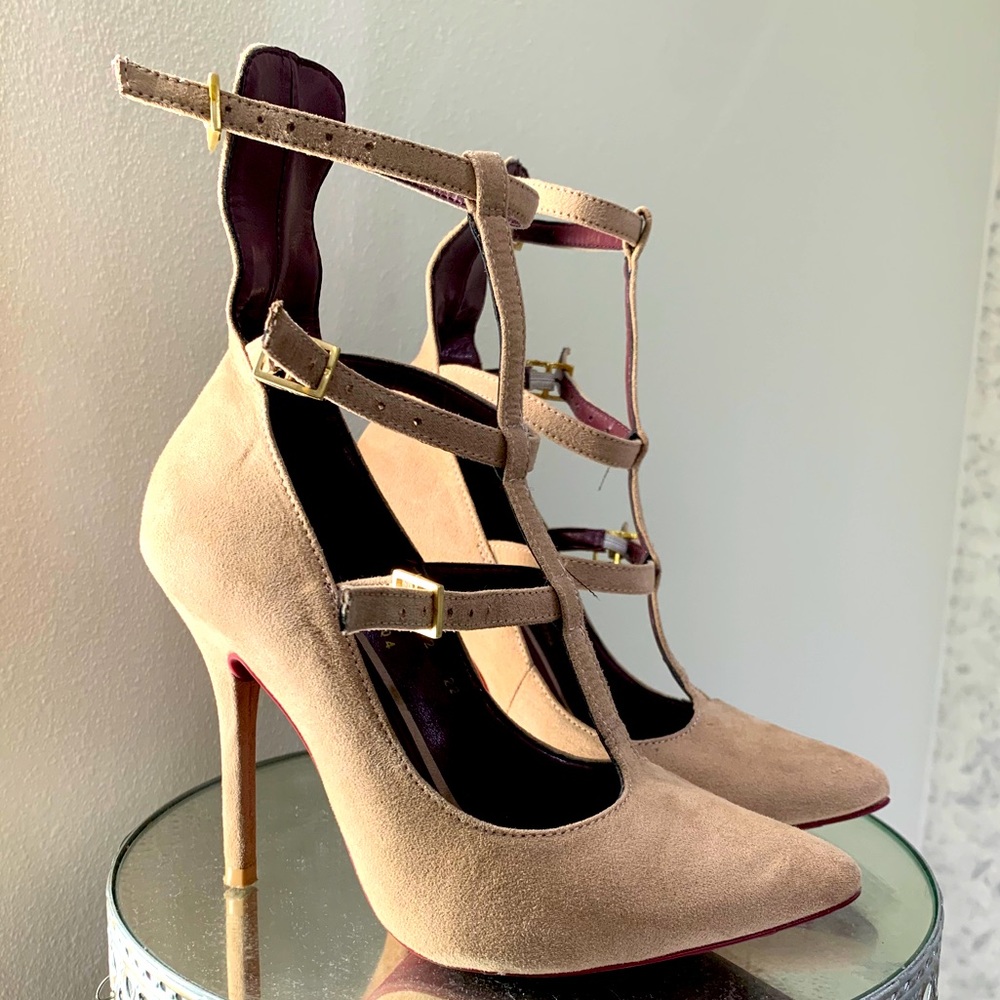 Suede heels